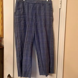 Blue plaid Banana Republic pants size 14 with tags